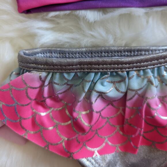 Penelope Mack Rashguard Bikini Mermaid Bathingsuit sz 12M New - Picture 3 of 5